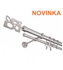 25mm Garniža Bisette - dvojradová - chróm matný