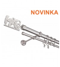 25mm Garniža Delia - dvojradová - chróm matný