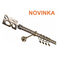 25mm Garniža Bisette - jednoradová - antik mosadz